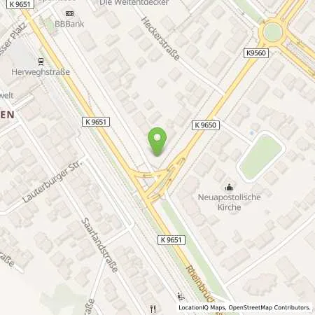 Standortübersicht der Tankstelle AVIA Tankstelle in 76187 Karlsruhe (Knielingen)