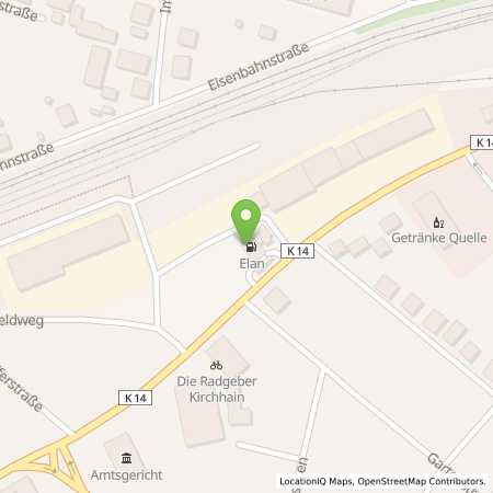 Standortübersicht der Benzin-Super-Diesel Tankstelle: Elan Kirchhain in 35274, Kirchhain