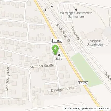 Standortübersicht der Tankstelle Esso Tankstelle in 71069 SINDELFINGEN