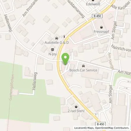 Standortübersicht der Tankstelle Ralf Rehburg in 34560 Fritzlar