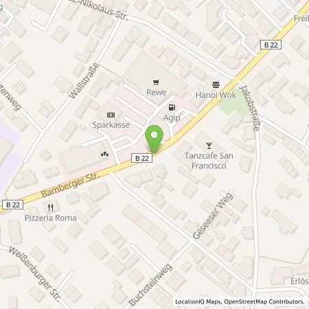 Standortübersicht der Tankstelle BAYREUTH - BAMBERGER STRASSE 30 in 95445 Bayreuth