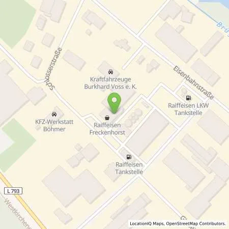 Standortübersicht der Tankstelle Raiffeisen Warendorf eG in 48231 Warendorf (Freckenhorst)