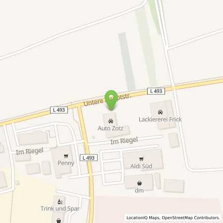 Standortübersicht der Tankstelle Auto Zotz TK Herxheim in 76863 Herxheim