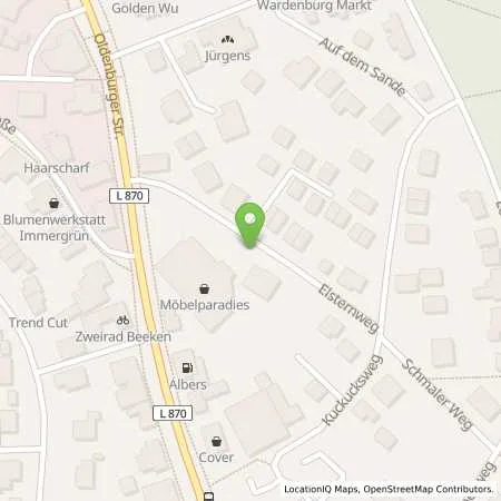 Standortübersicht der Tankstelle Aral Tankstelle in 26203 Wardenburg