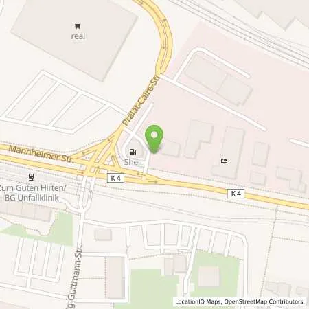 Standortübersicht der Tankstelle Shell Ludwigshafen Am Rhein Mannheimer Str. 85 in 67071 Ludwigshafen Am Rhein