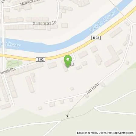 Standortübersicht der Tankstelle OIL! tank & go Automatentankstelle Elsterberg in 07985 Elsterberg