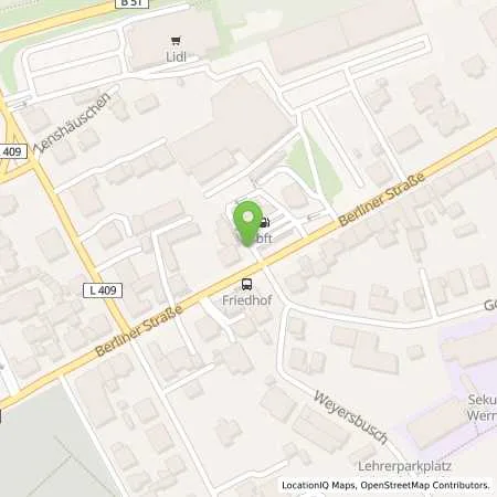 Standortübersicht der Tankstelle bft Wermelskirchen in 42929 Wermelskirchen