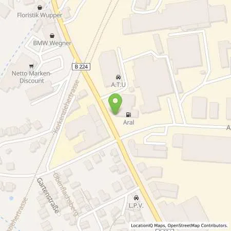 Standortübersicht der Tankstelle Aral Tankstelle in 42653 Solingen