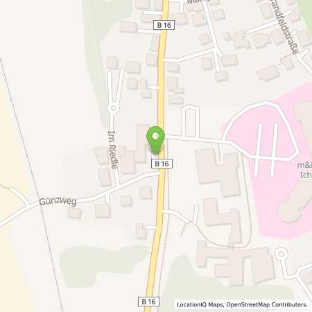 Standortübersicht der Benzin-Super-Diesel Tankstelle: PIN Service-Station in 89335, Ichenhausen Standortübersicht der Benzin-Super-Diesel Tankstelle: PIN Service-Station in 89335, Ichenhausen
