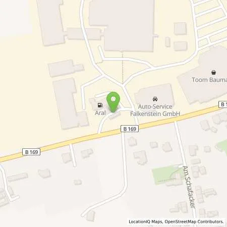 Standortübersicht der Tankstelle Aral Tankstelle in 08223 Falkenstein