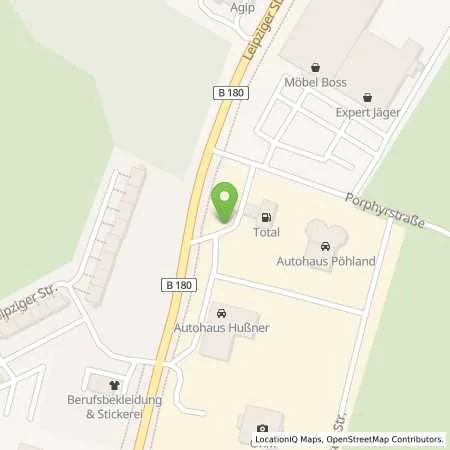 Standortübersicht der Tankstelle TotalEnergies Altenburg in 04600 Altenburg