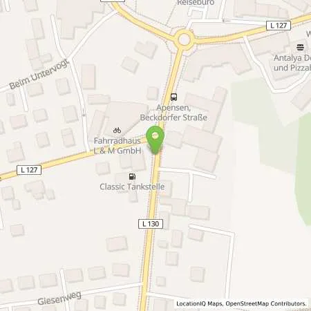 Standortübersicht der Tankstelle Apensen in 21641 Apensen