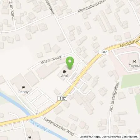 Standortübersicht der Tankstelle Aral Tankstelle in 15907 Lübben