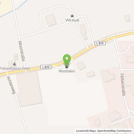Standortübersicht der Benzin-Super-Diesel Tankstelle: Birk  Becker in 26340, Zetel