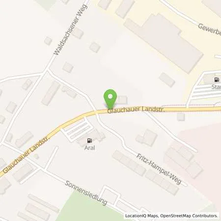 Standortübersicht der Tankstelle Aral Tankstelle in 08451 Crimmitschau