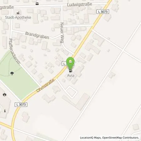 Standortübersicht der Tankstelle AVIA Tankstelle in 35327 Ulrichstein