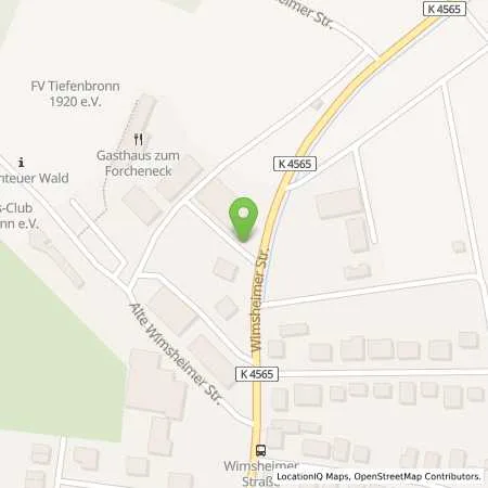 Standortübersicht der Tankstelle TotalEnergies Tiefenbronn in 75233 Tiefenbronn