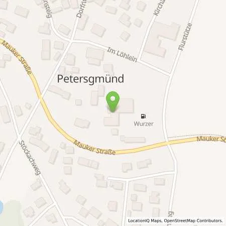 Standortübersicht der Tankstelle Reinhold Wurzer GmbH & Co. KG in 91166 Georgensgmünd