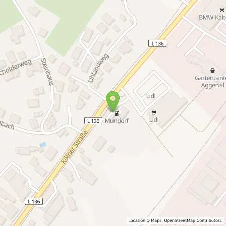 Standortübersicht der Tankstelle Overath-Vilkerath in 51491 Overath