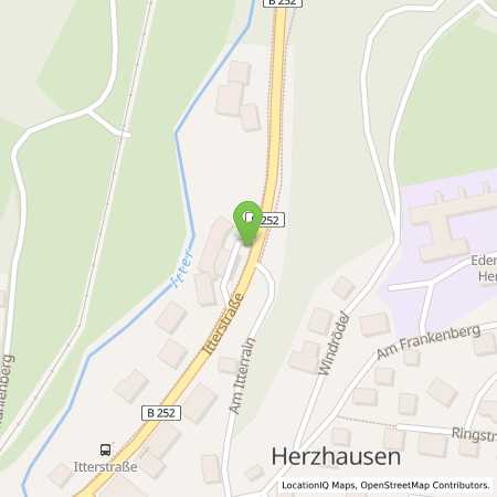 Standortübersicht der Benzin-Super-Diesel Tankstelle: Shell Voehl Itterstr. 11 in 34516, Voehl