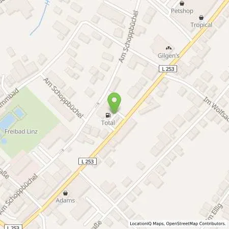 Standortübersicht der Tankstelle TotalEnergies Linz in 53545 Linz