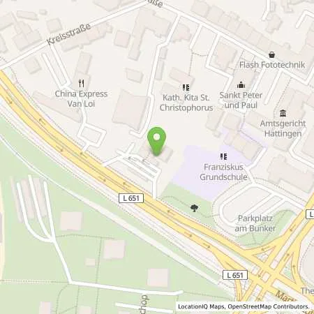 Standortübersicht der Tankstelle Esso Tankstelle in 45525 HATTINGEN