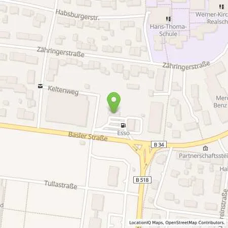 Standortübersicht der Tankstelle Esso Tankstelle in 79713 BAD SAECKINGEN