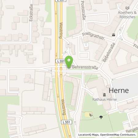 Standortübersicht der Benzin-Super-Diesel Tankstelle: Bft Herne Westring 102 in 44623, Herne