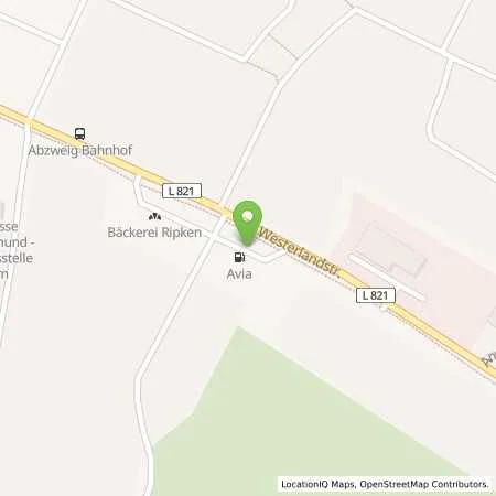 Standortübersicht der Tankstelle AVIA Tankstelle in 26847 Detern