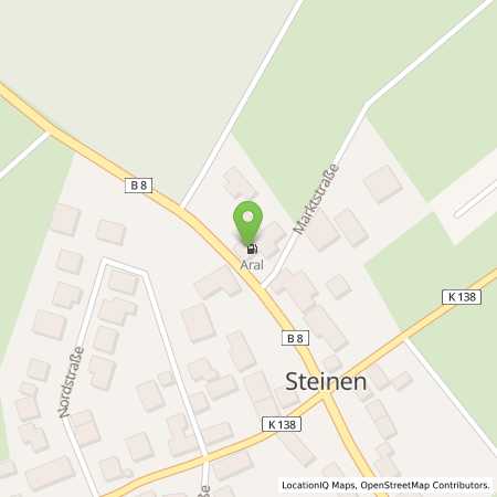 Standortübersicht der Benzin-Super-Diesel Tankstelle: Aral Tankstelle in 56244, Steinen