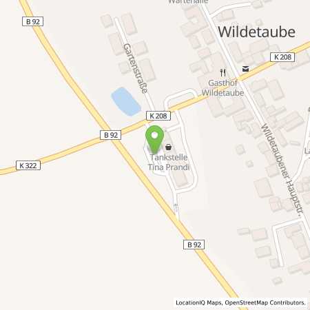 Standortübersicht der Benzin-Super-Diesel Tankstelle: Esso Tankstelle in 07957, Langenwetzendorf, Ot Wildetaube