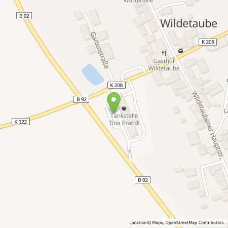 Standortübersicht der Tankstelle Esso Tankstelle in 07957 Langenwetzendorf, Ot Wildetaube (Langenwetzendorf, Ot Wildetaube)