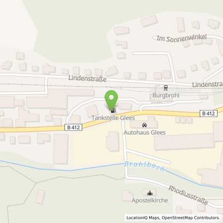 Standortübersicht der Benzin-Super-Diesel Tankstelle: T Burgbrohl in 56659, Burgbrohl