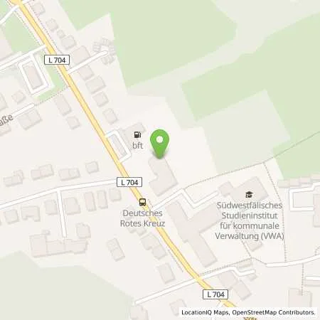 Standortübersicht der Tankstelle Bft Hagen Feithstr 54 in 58095 Hagen