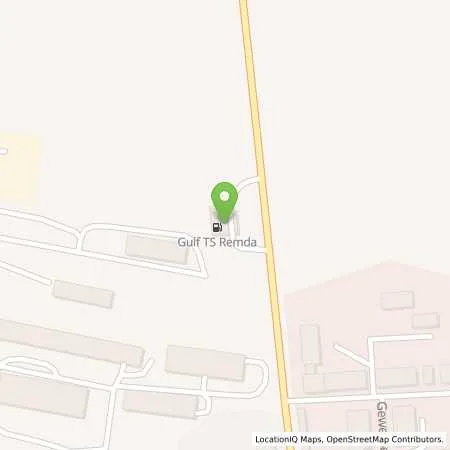 Standortübersicht der Tankstelle Gulf Remda-Teichel in 07407 Rudolstadt