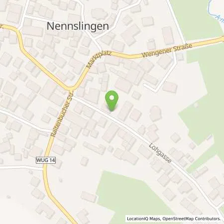 Standortübersicht der Tankstelle Raiffeisen Waren und Handels GmbH Altmühlfranken in 91790 Nennslingen