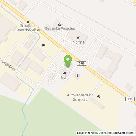 Standortübersicht der Benzin-Super-Diesel Tankstelle: Gulf Schalkau in 96528, Schalkau