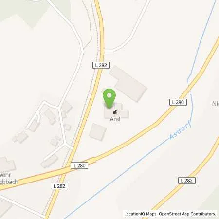 Standortübersicht der Tankstelle Aral Tankstelle in 57572 Niederfischbach