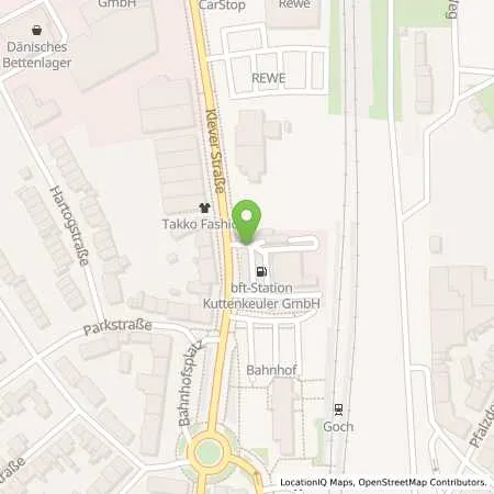Standortübersicht der Tankstelle bft Goch in 47574 Goch