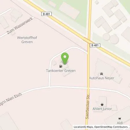 Standortübersicht der Tankstelle Tank-Center in 48268 Greven