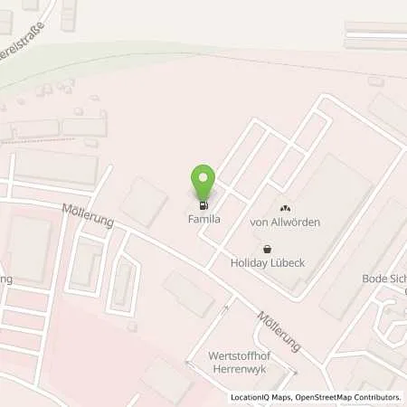 Standortübersicht der Tankstelle Lübeck in 23569 Lübeck