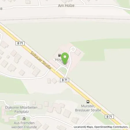 Standortübersicht der Tankstelle Munster in 29633 Munster