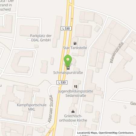 Standortübersicht der Benzin-Super-Diesel Tankstelle: star Tankstelle in 58507, Lüdenscheid