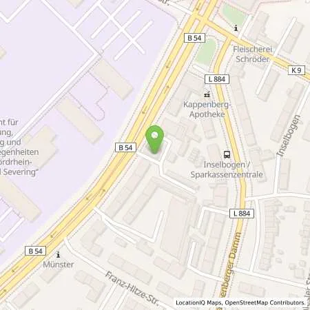 Standortübersicht der Tankstelle Roland Schmidt in 48151 Münster