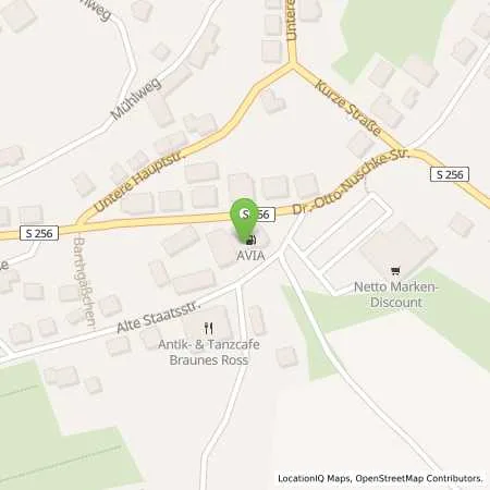 Standortübersicht der Tankstelle AVIA Tankstelle in 09376 Oelsnitz / Erzgeb.