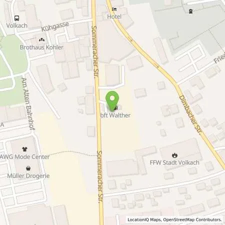 Standortübersicht der Tankstelle bft-Walther Tankstelle in 97332 Volkach