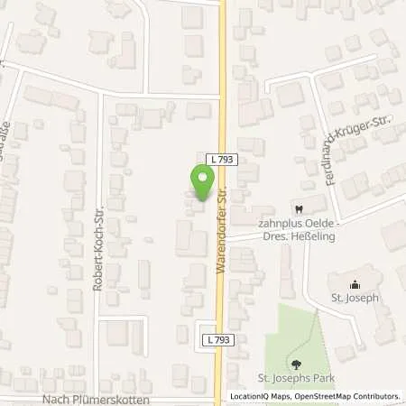 Standortübersicht der Tankstelle Shell Oelde Warendorfer Straße 73-75 in 59302 Oelde