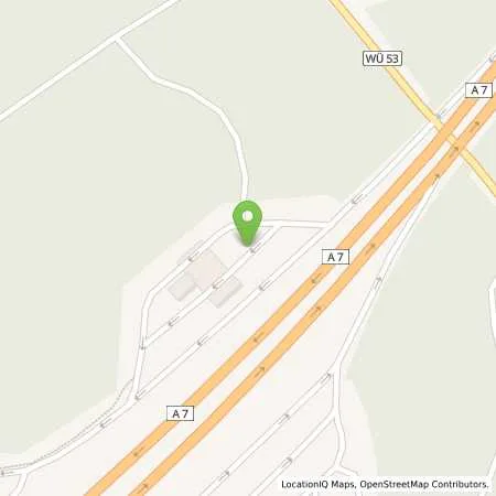 Standortübersicht der Tankstelle HAUSEN, A7 RIEDENER WALD WES. in 97262 Hausen