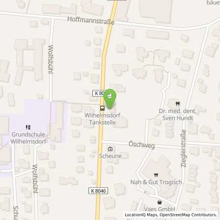 Standortübersicht der Tankstelle Tank-Kontor Wilhelmsdorf in 88271 Wilhelmsdorf