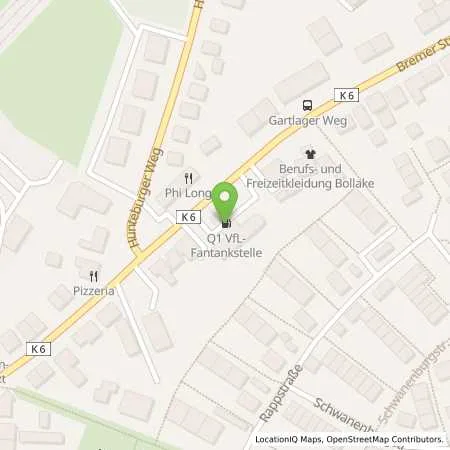 Standortübersicht der Tankstelle TOTAL OSNABRUECK in 49084 OSNABRUECK